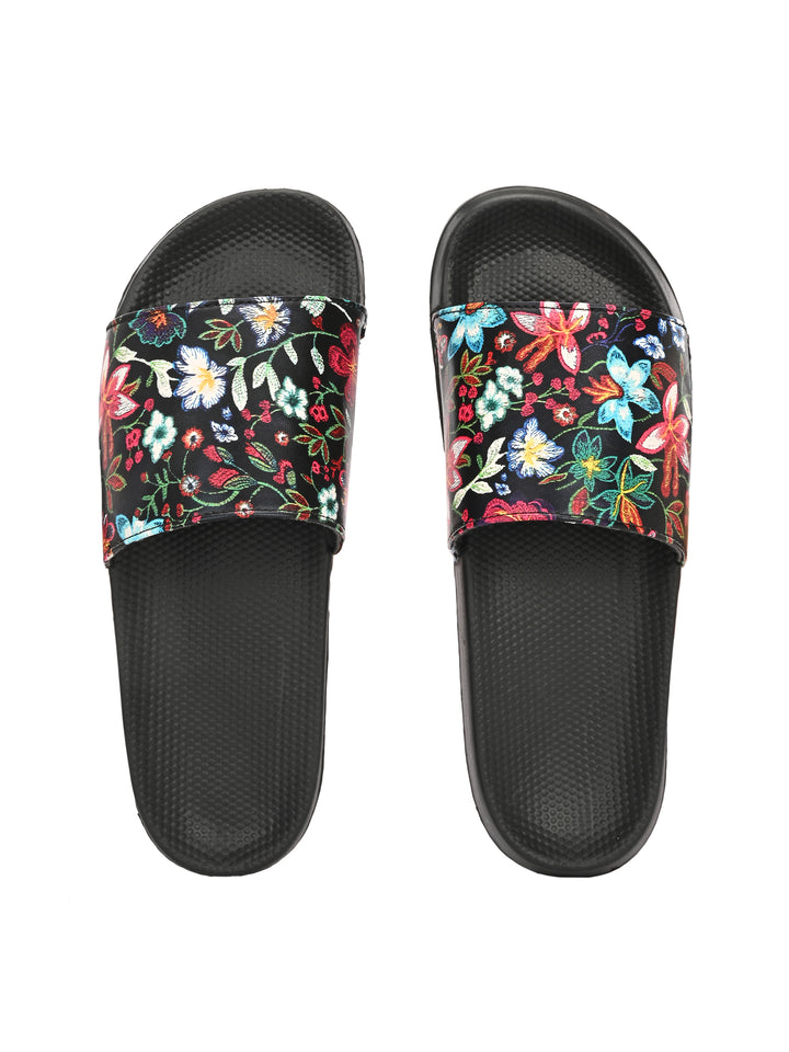 Womens Vegan Leather Sliders