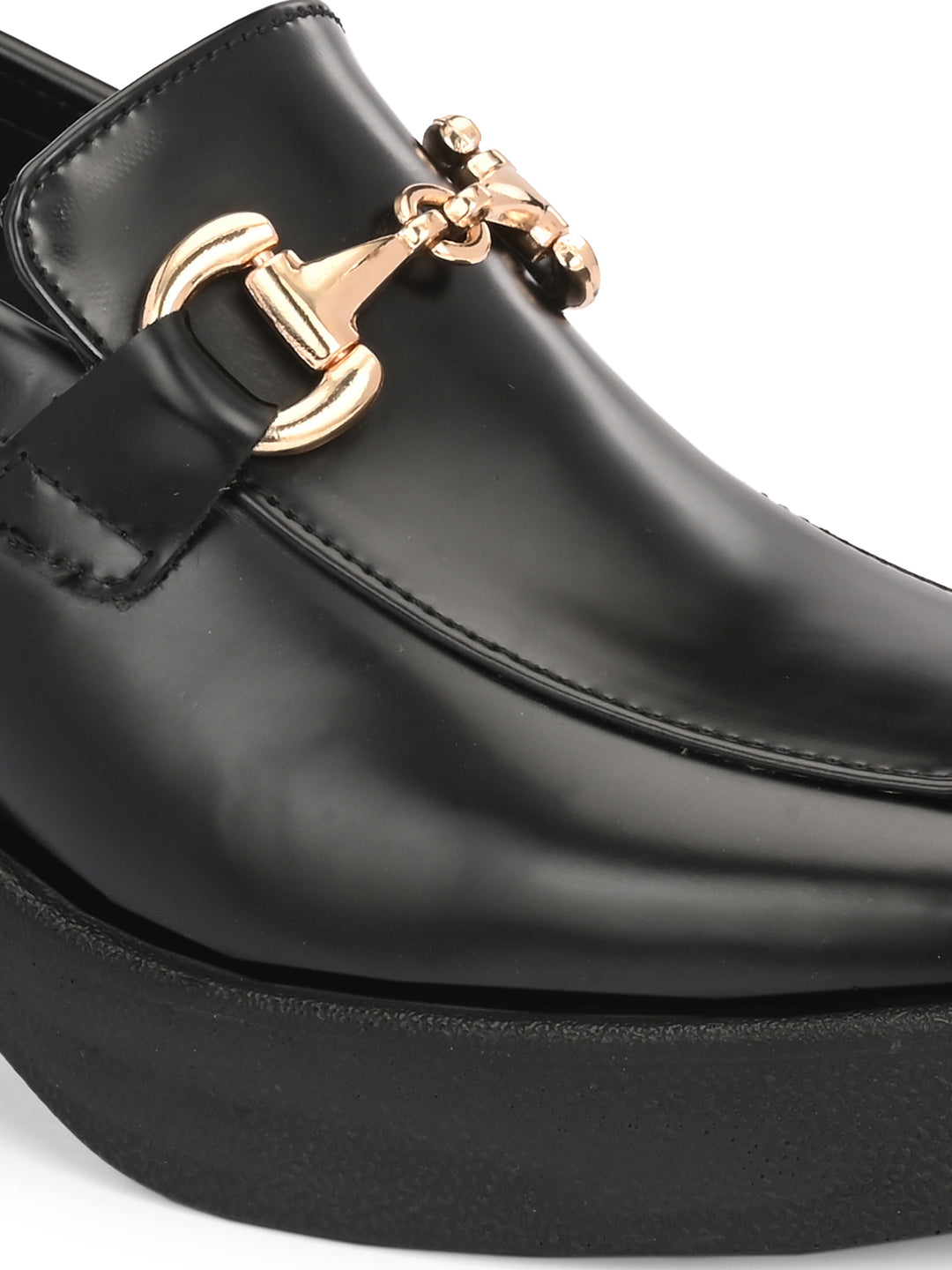 Women Black formal heel slip on shoes