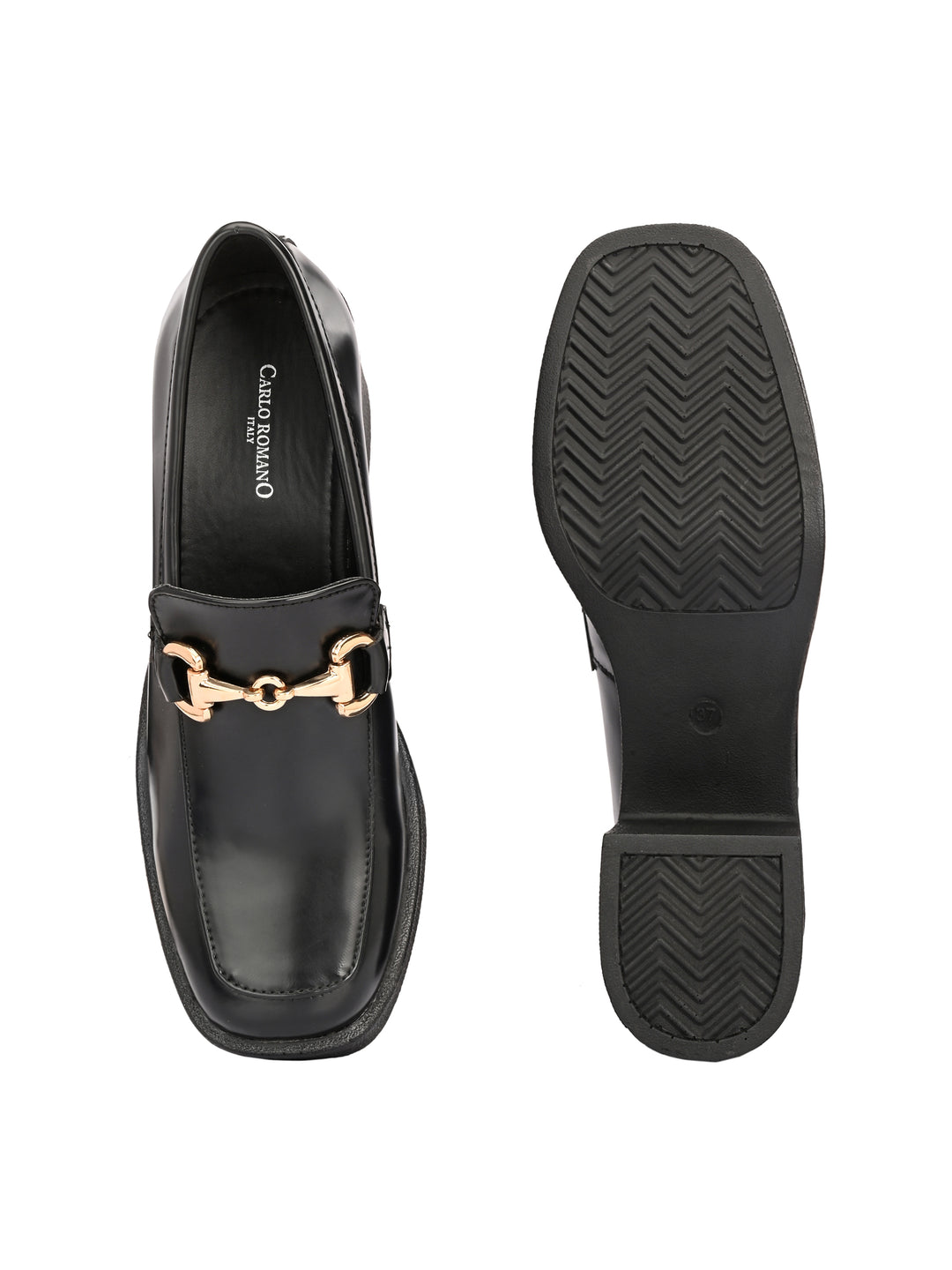 Women Black formal heel slip on shoes