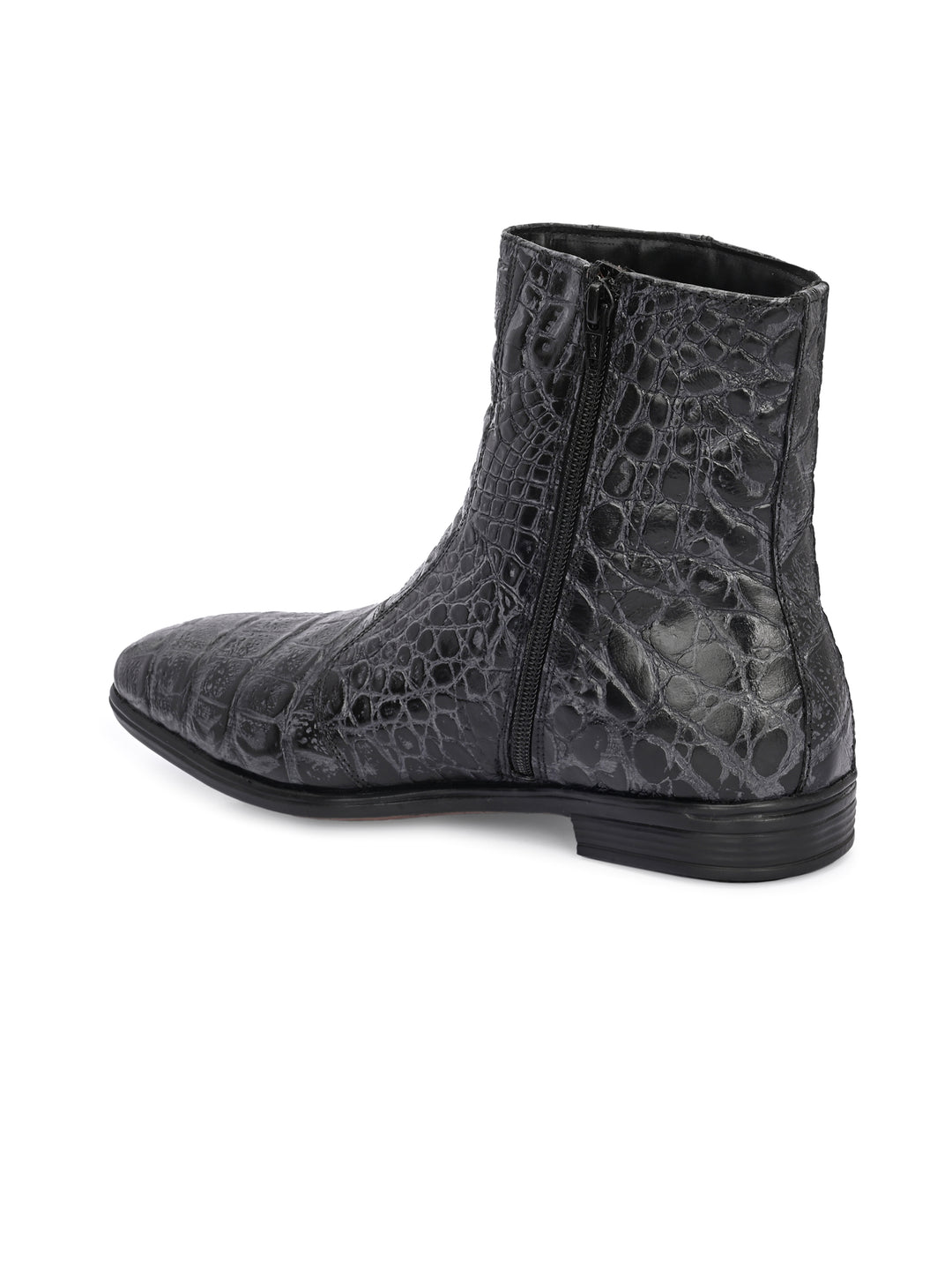 Mens Genuine Leather croco printed chelsea boot