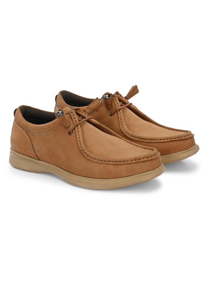 Mens Nubuck leather casual lace up sneaker