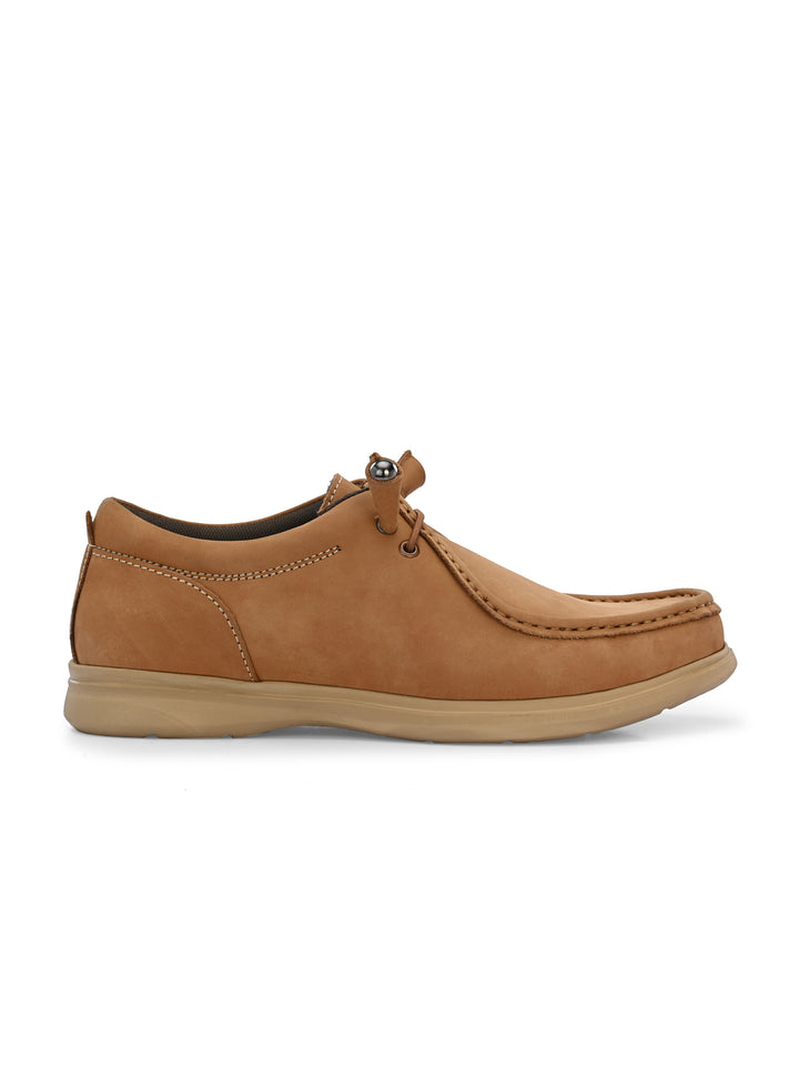 Mens Nubuck leather casual lace up sneaker