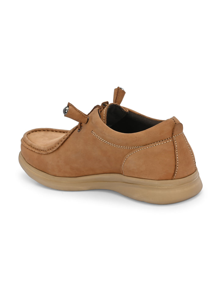 Mens Nubuck leather casual lace up sneaker