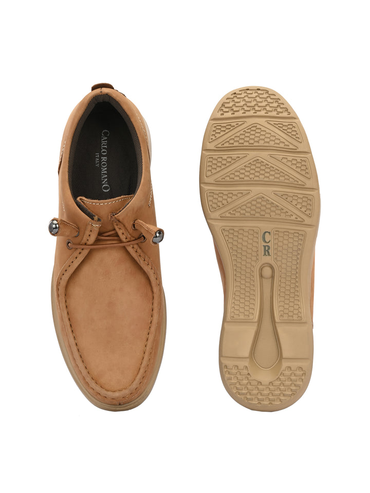 Mens Nubuck leather casual lace up sneaker