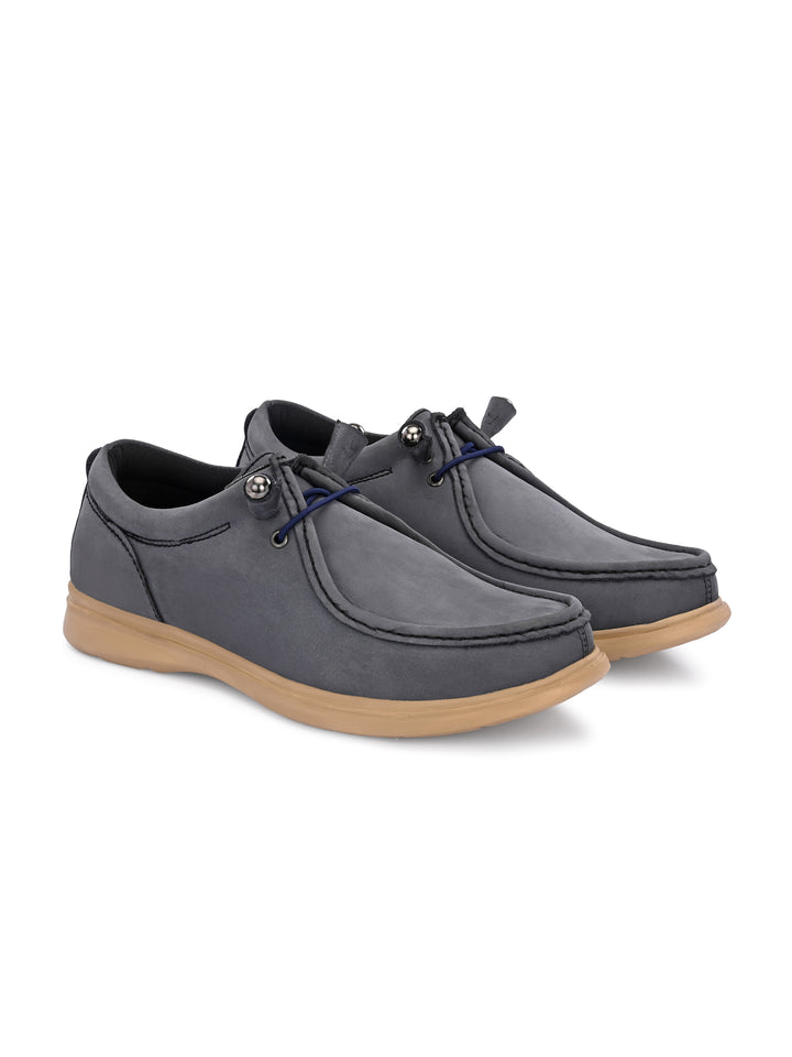 Mens Nubuck leather casual lace up sneaker