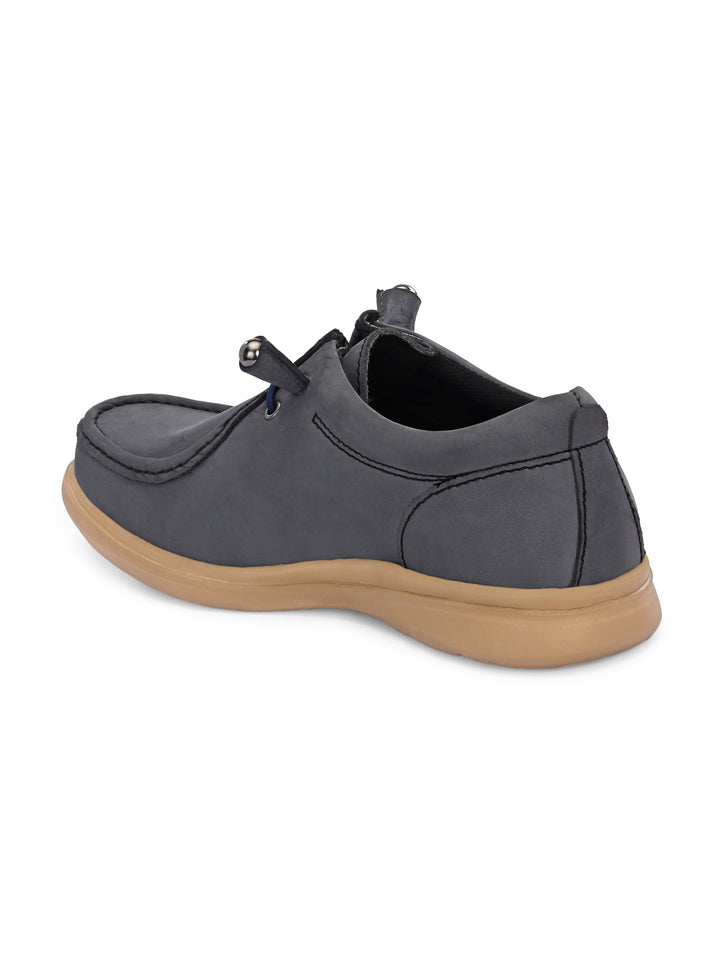 Mens Nubuck leather casual lace up sneaker