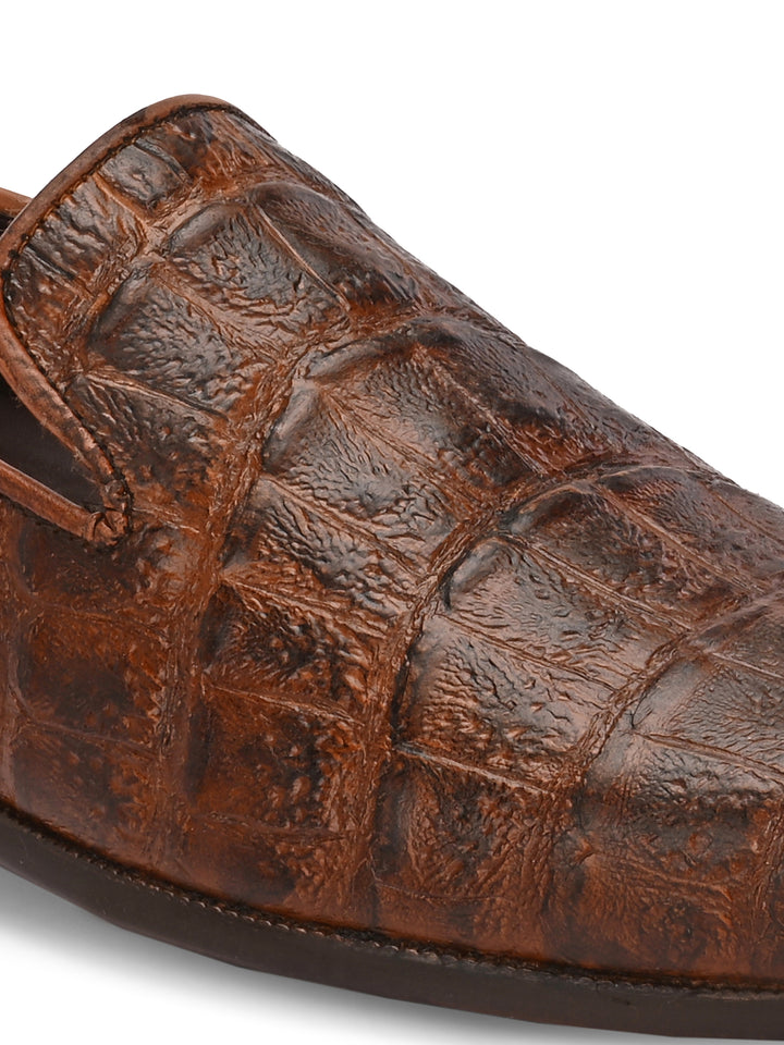 Carlo Romano Genuine Premium Leather | Croco Print Design Shoes for Men