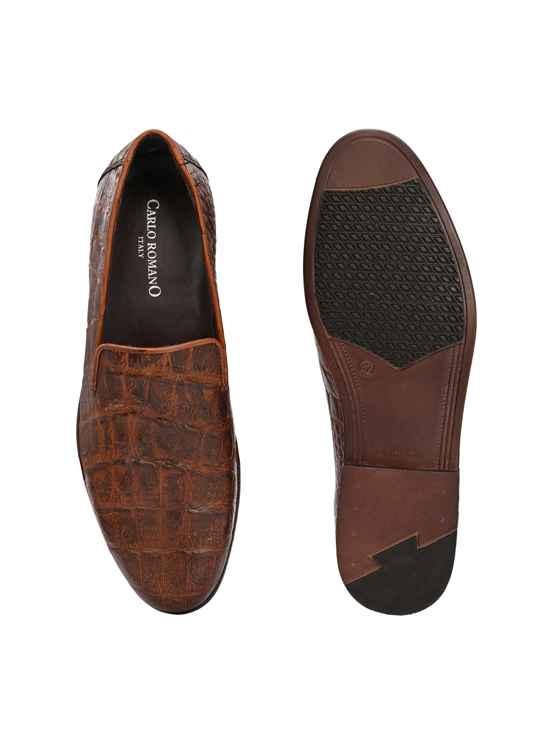 Carlo Romano Genuine Premium Leather | Croco Print Design Shoes for Men