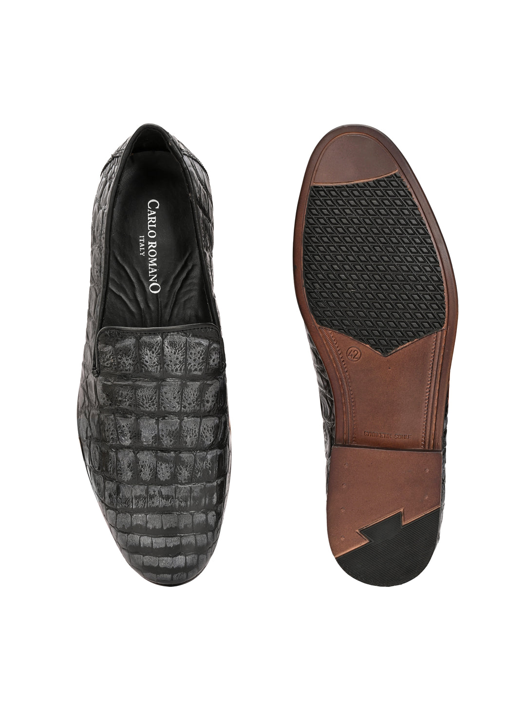 Carlo Romano Genuine Premium Leather | Croco Print Design Shoes for Men