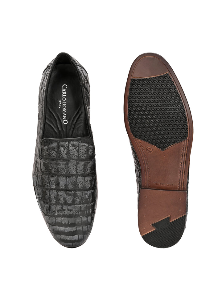 Carlo Romano Genuine Premium Leather | Croco Print Design Shoes for Men