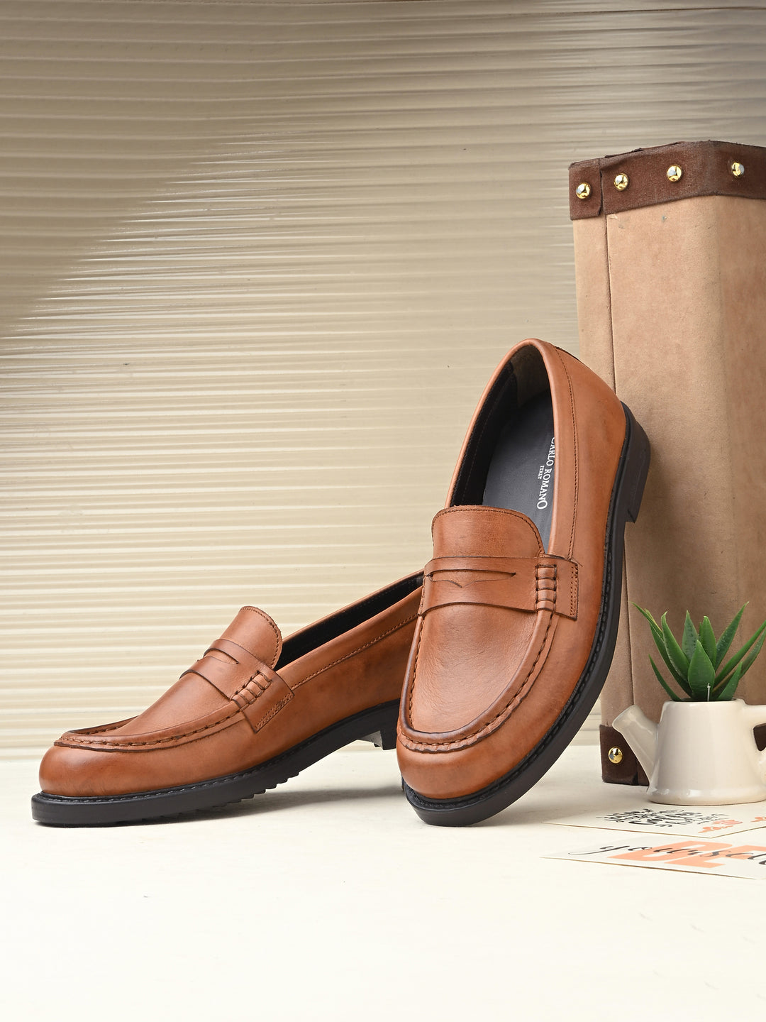 CARLO ROMANO GENUINE LEATHER MOCASSIN FOR WOMEN