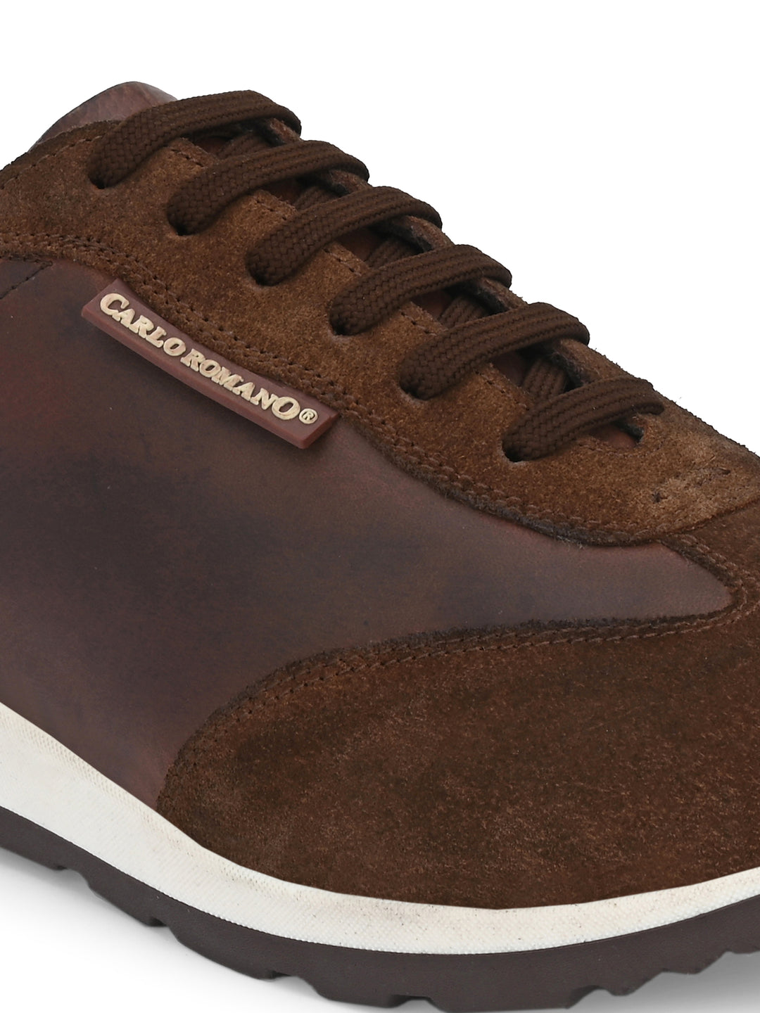 Men's Genuine Sude Leather Lace up Casual Sneaker Shoe / Carlo Goose Collection