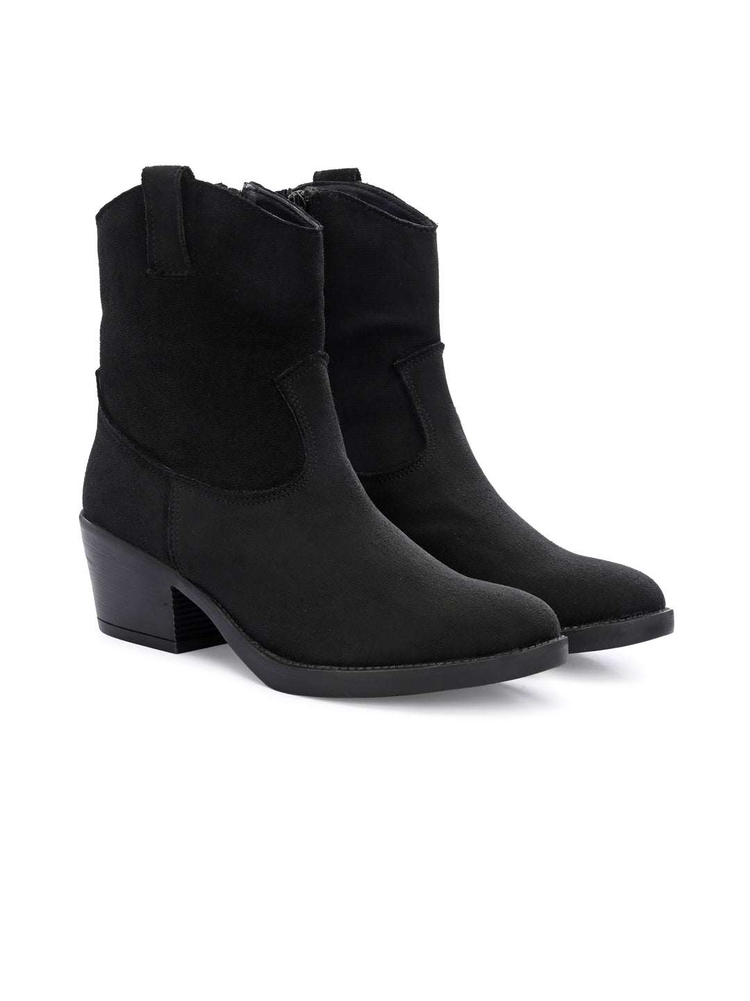 Women Vegan Leather Western Ankle Boots