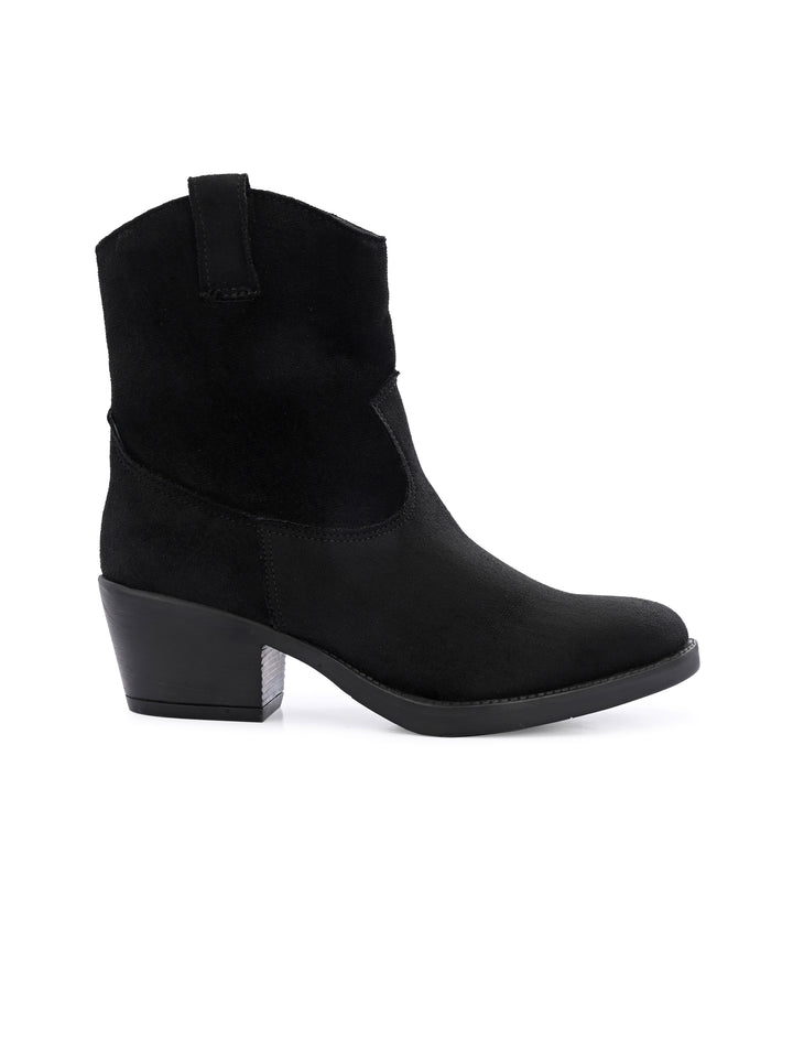 Women Vegan Leather Western Ankle Boots