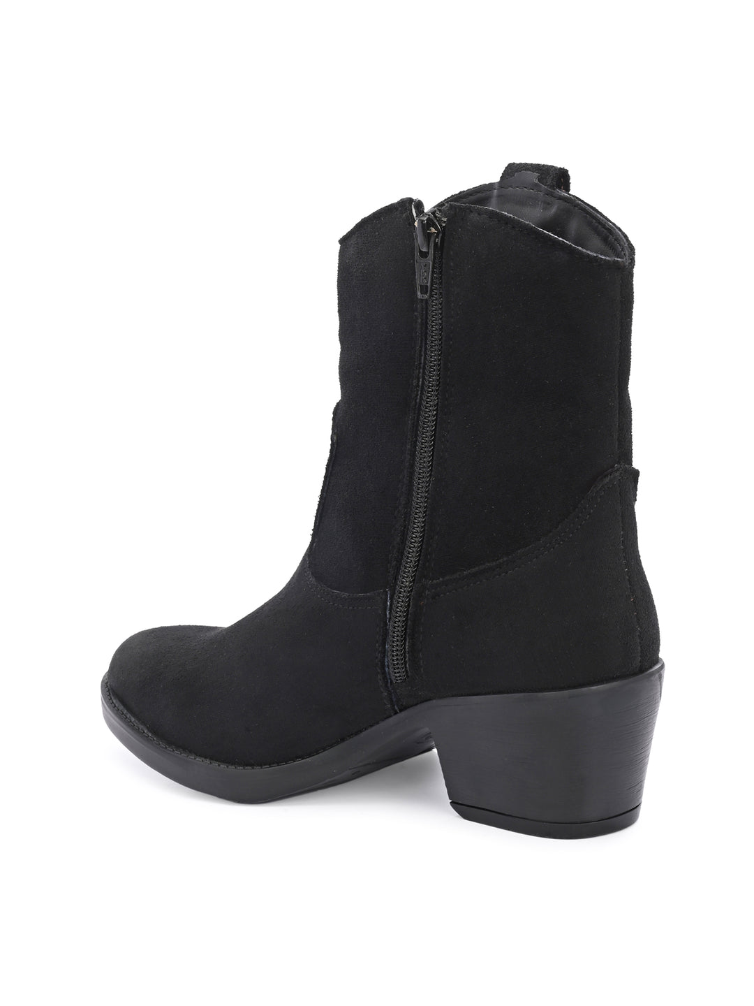 Women Vegan Leather Western Ankle Boots