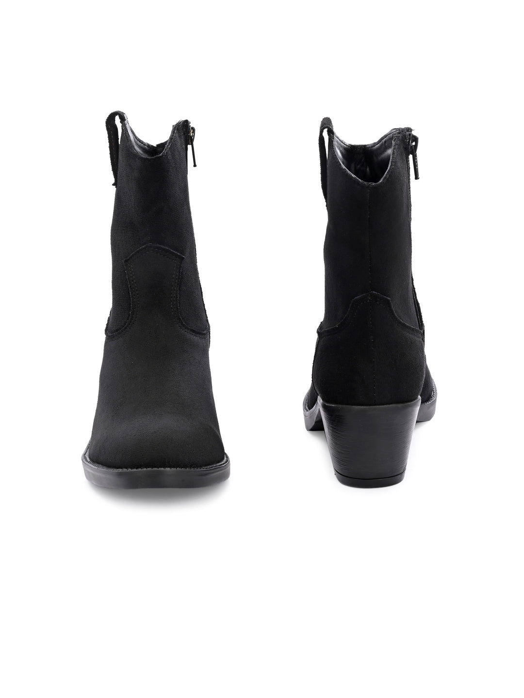 Women Vegan Leather Western Ankle Boots