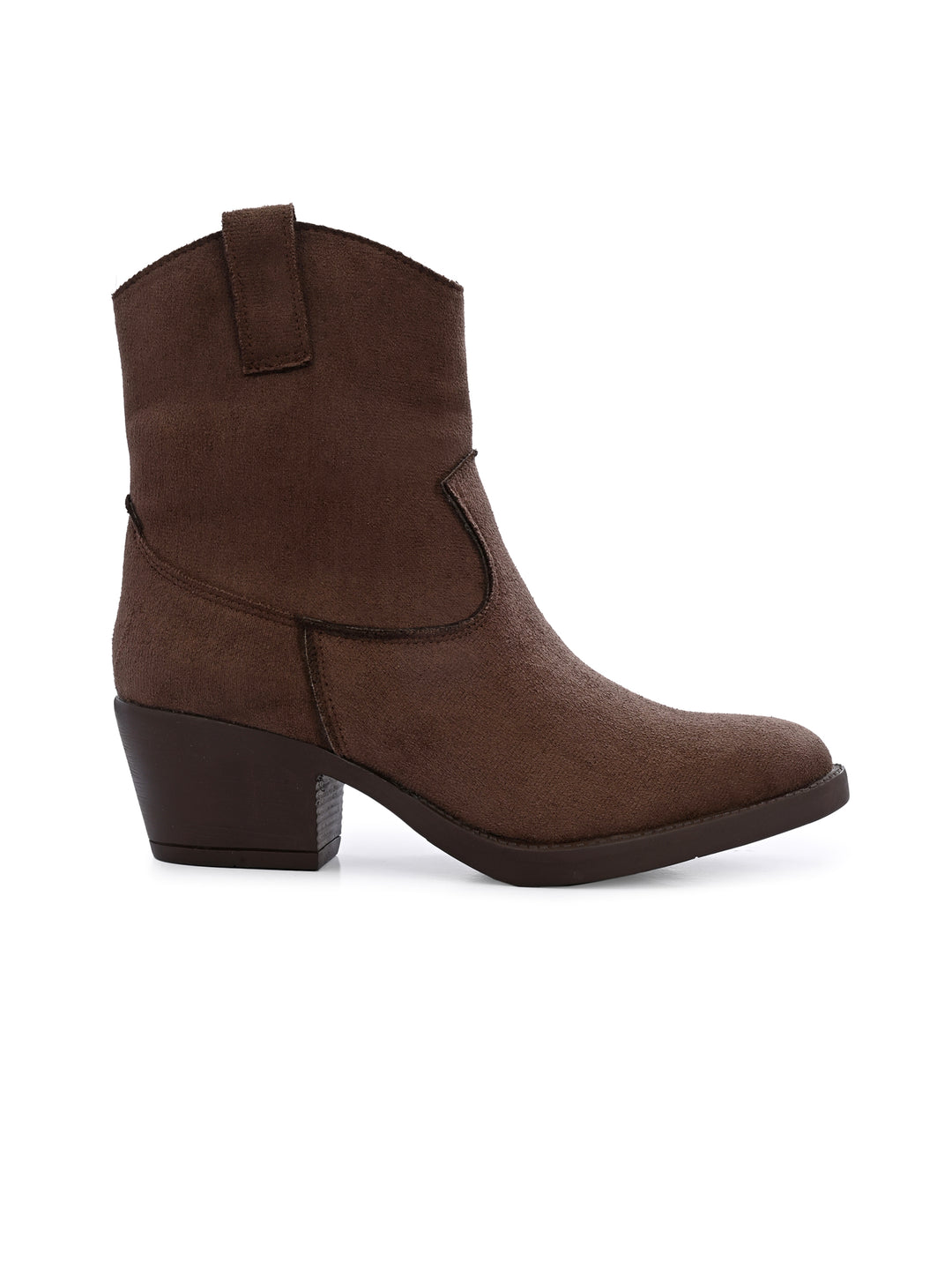 Women Vegan Leather Western Ankle Boots