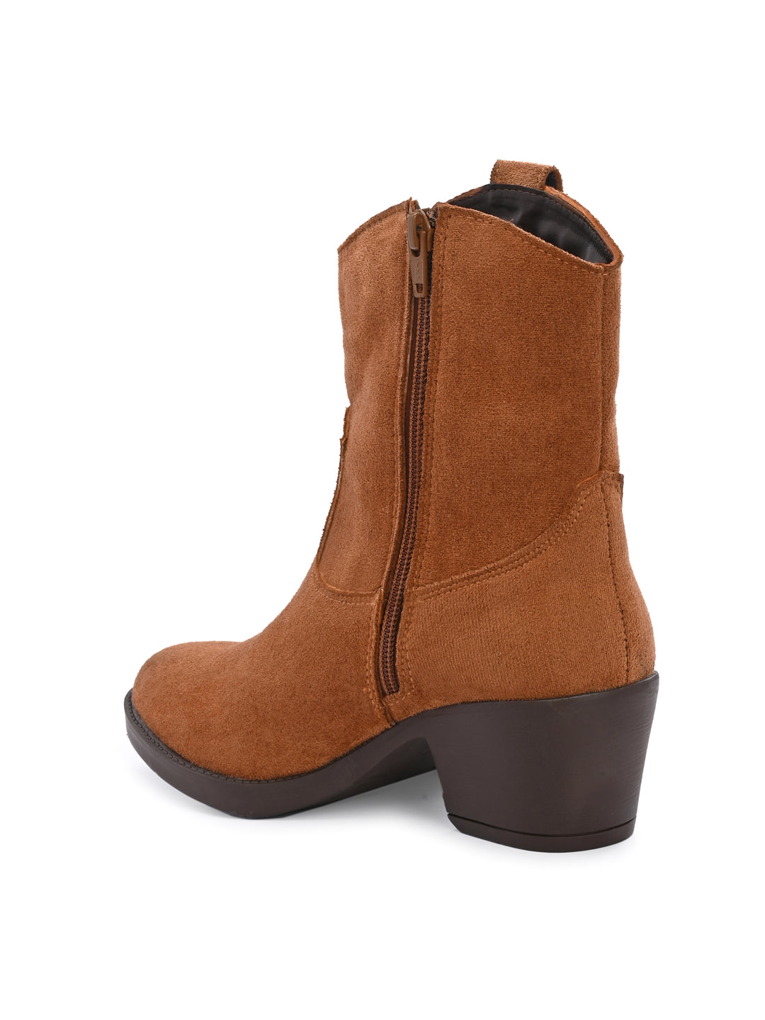 Women Vegan Leather Western Ankle Boots