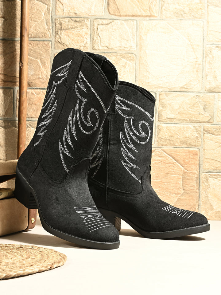 Women Vegan Leather Cow Boot