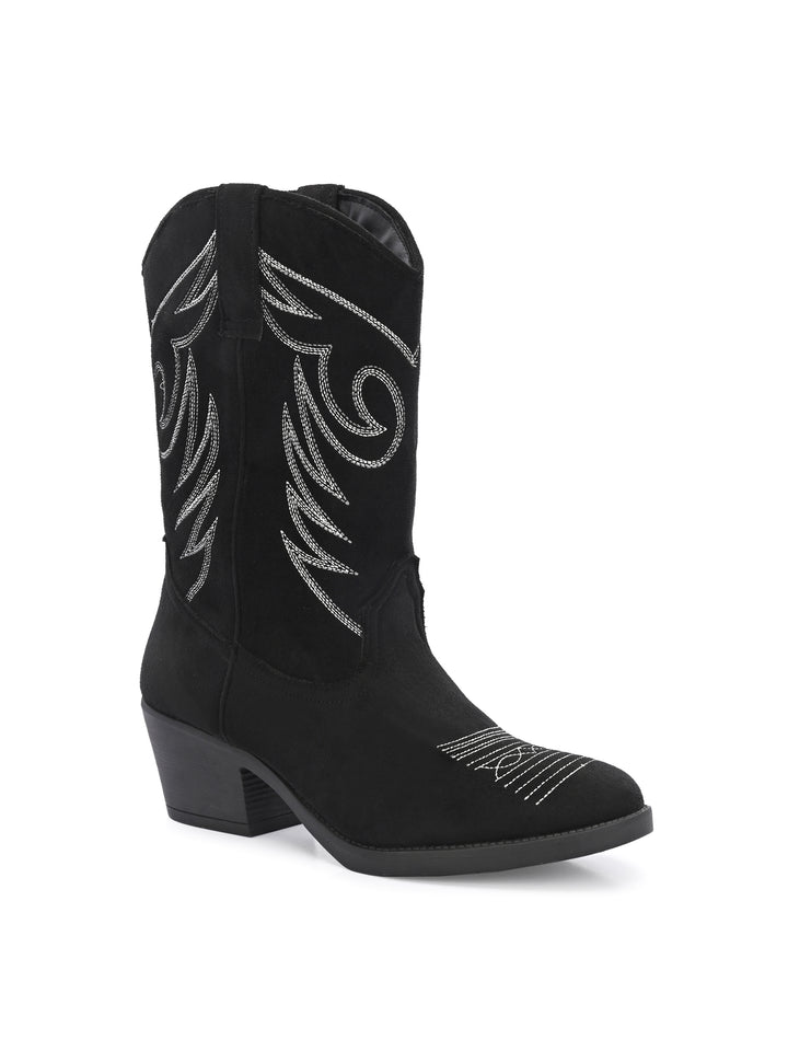 Women Vegan Leather Cow Boot