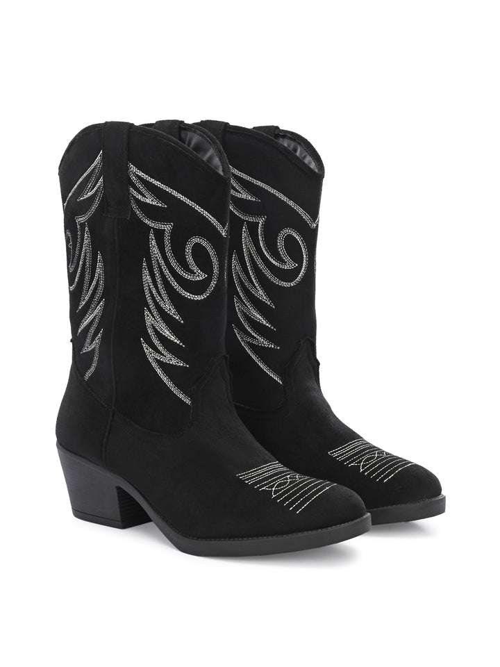 Women Vegan Leather Cow Boot