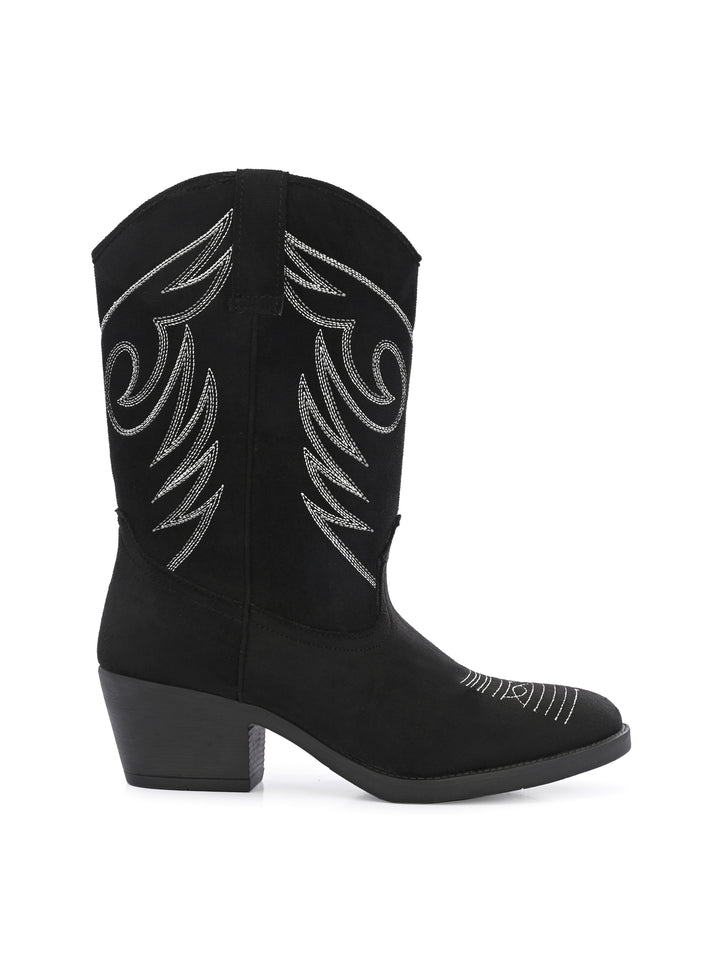 Women Vegan Leather Cow Boot