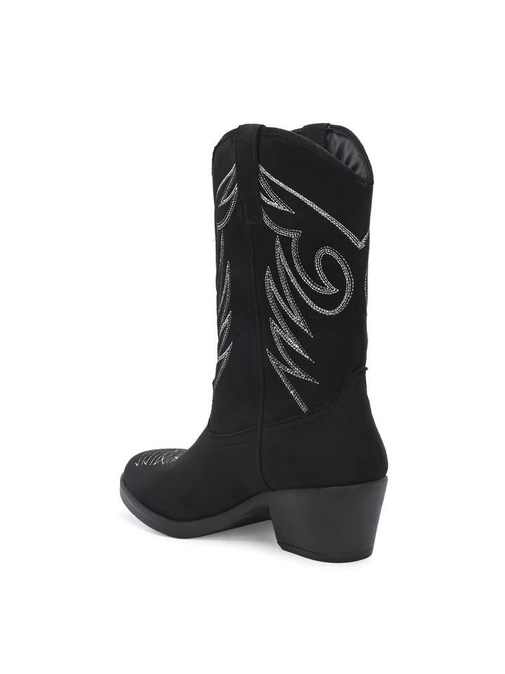 Women Vegan Leather Cow Boot