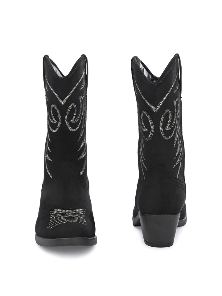 Women Vegan Leather Cow Boot