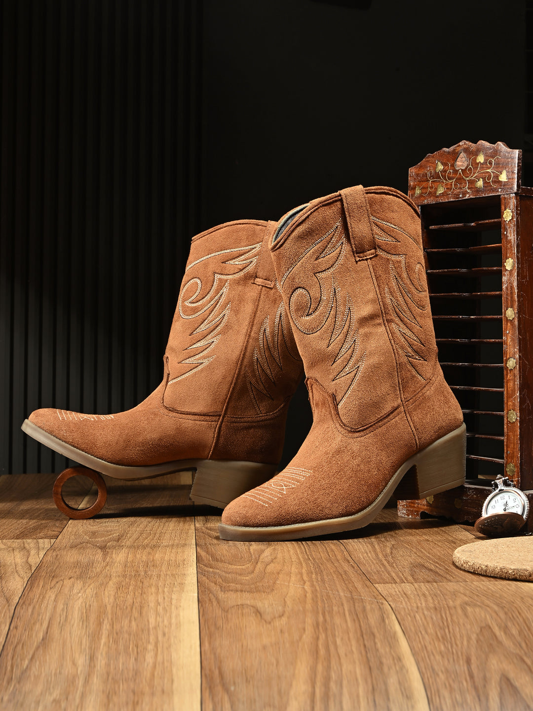 Women Vegan Leather Cow Boot