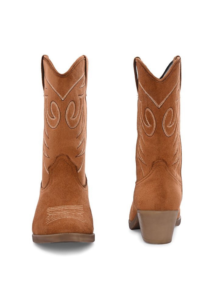Women Vegan Leather Cow Boot