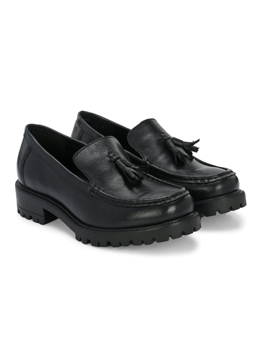 CARLO ROMANO BY WASAN GENUINE LEATHER BLACK COLOUR MOCCASIN FOR  WOMEN