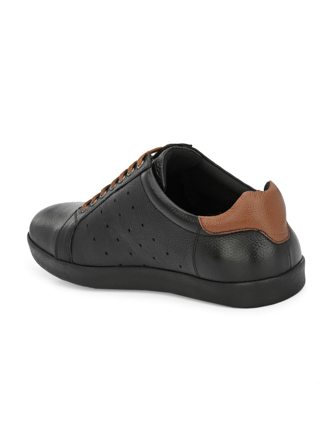 Men's Genuine Milled Leather Lace up Casual Sneaker Shoe