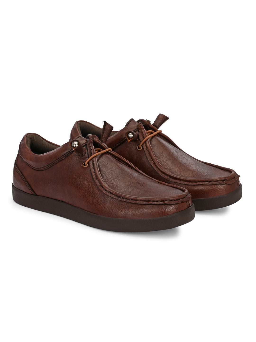 Mens Vegan leather Lace up Casual Sneaker