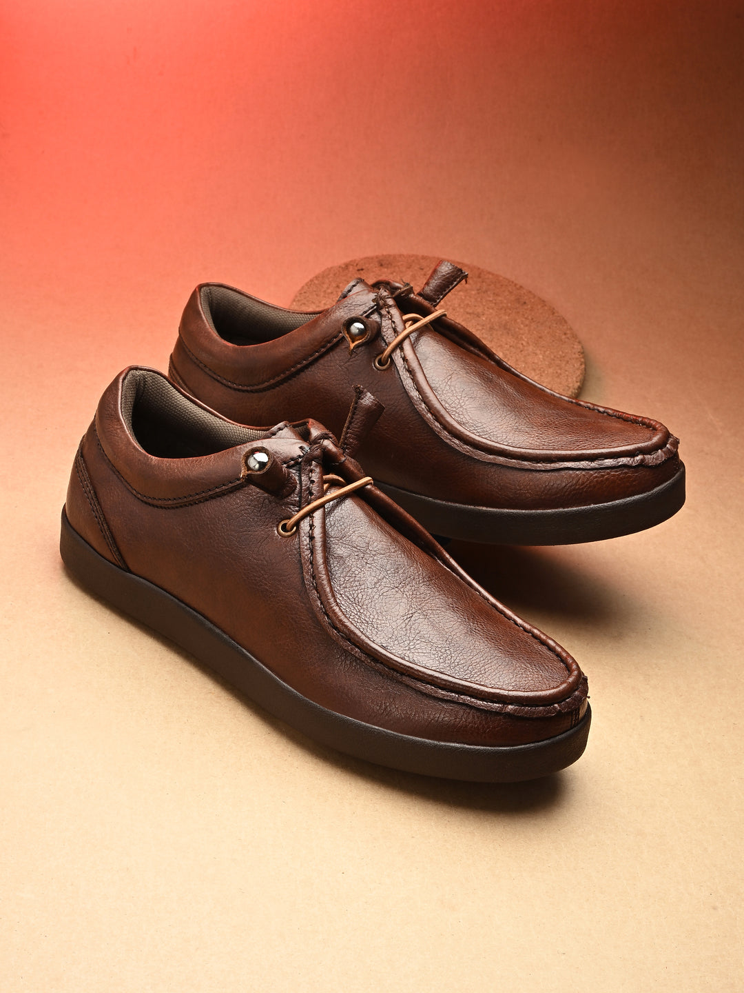 Mens Vegan leather Lace up Casual Sneaker