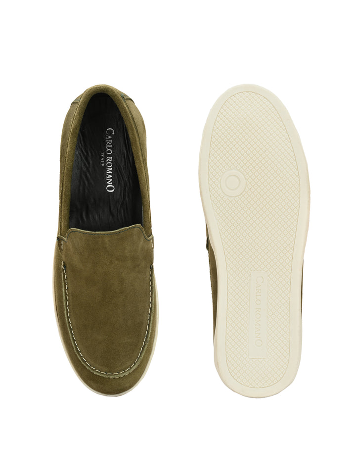 CARLO ROMANO BEIGE COLOR SUEDE LEATHER STYLISH SHOES FOR MEN
