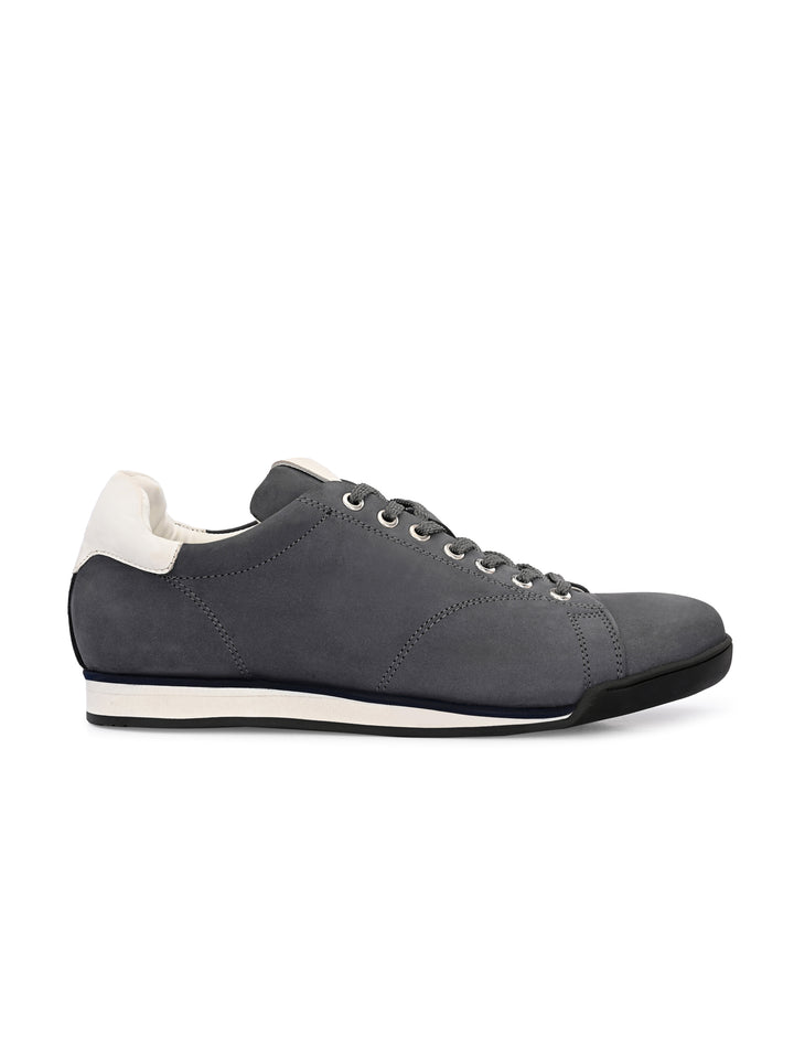 Mens Nubuck leather Lace up Casual Sneaker