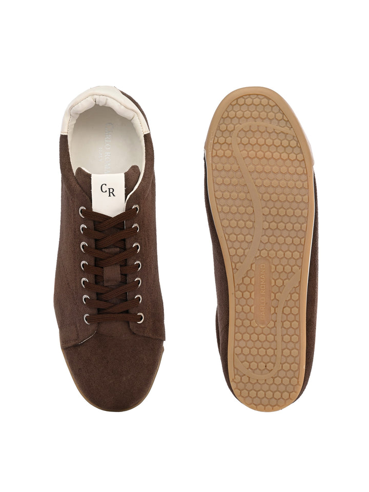 Mens Vegan leather Lace up Casual Sneaker