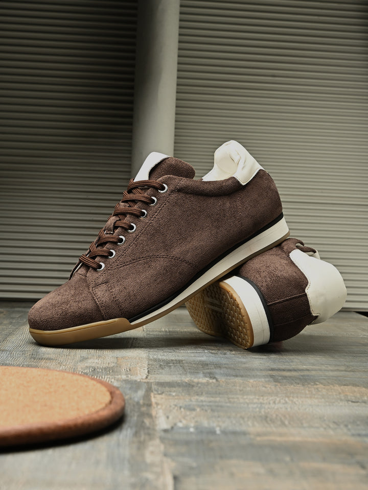 Mens Vegan leather Lace up Casual Sneaker