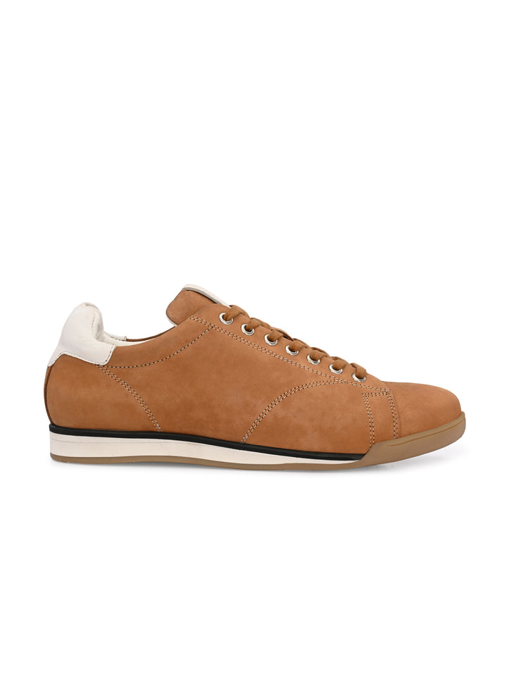 Mens Nubuck leather Lace up Casual Sneaker