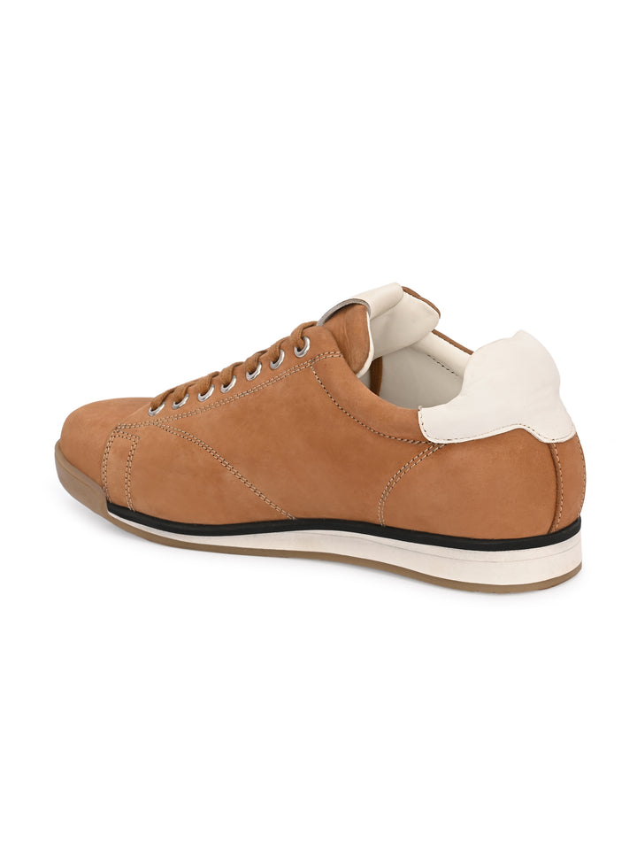 Mens Nubuck leather Lace up Casual Sneaker