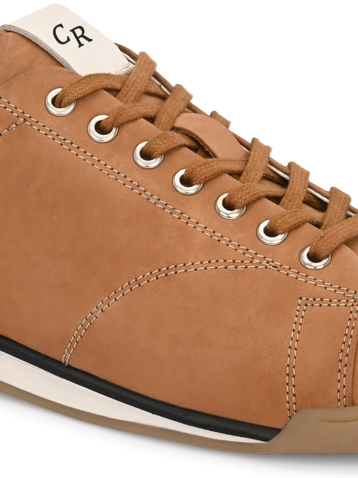 Mens Nubuck leather Lace up Casual Sneaker