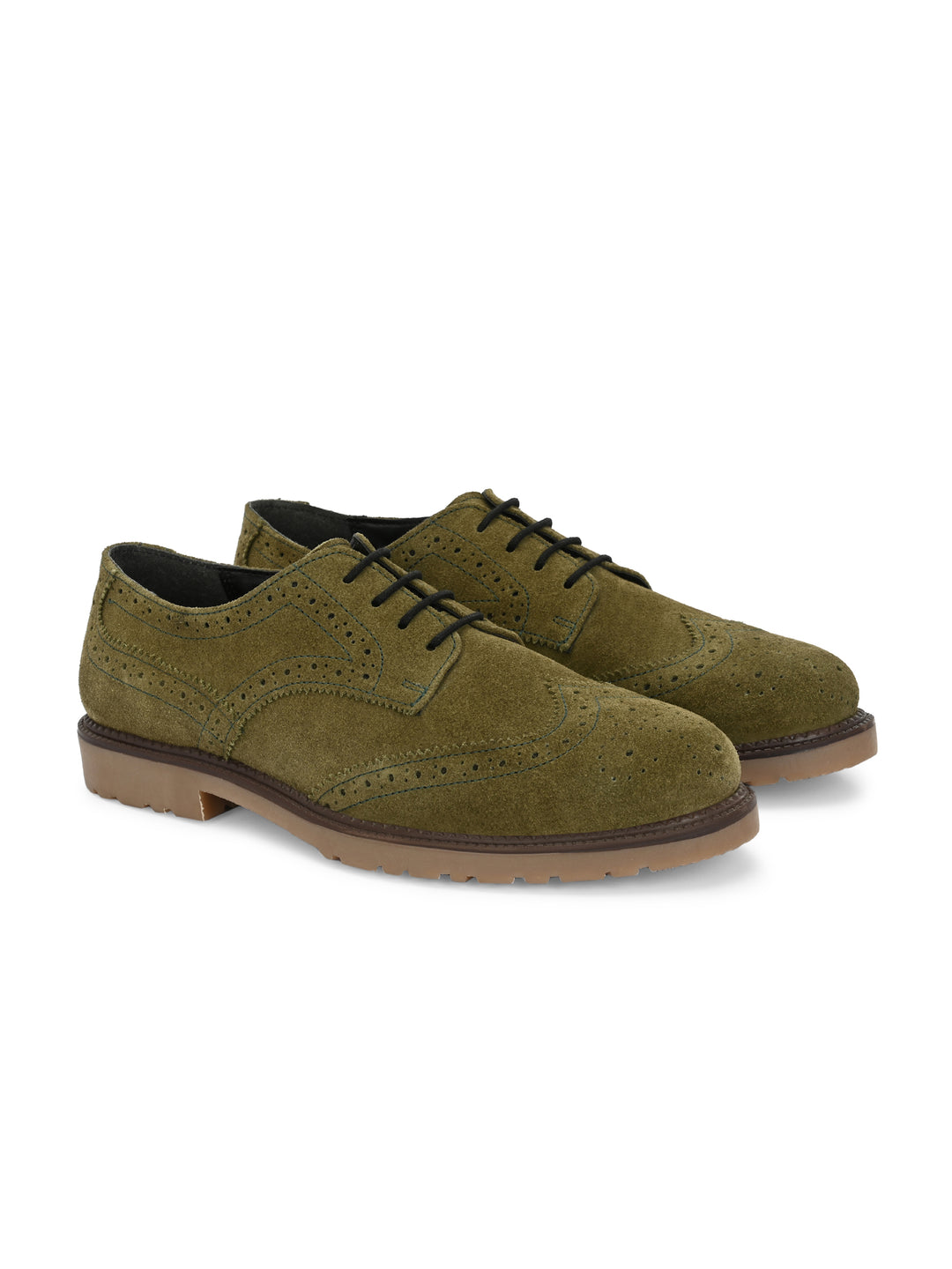 CARLO ROMANO SUEDE LEATHER BROGUE FORMAL LACE-UP SHOE FOR MEN