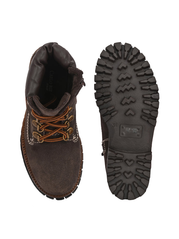 CARLO ROMANO by Wasan Shoes Boys/Girls Genuine Suede Leather Boot